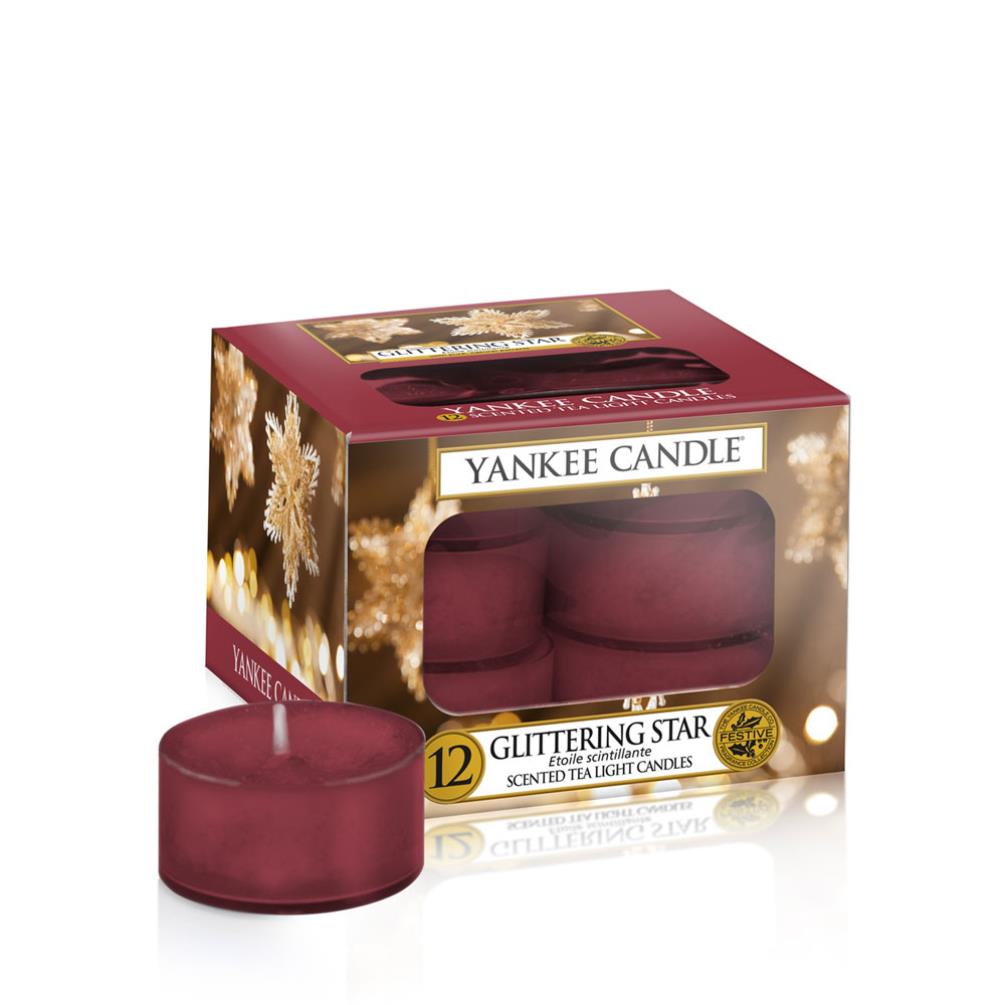 Yankee Candle Glittering Star Tea Lights (Pack of 12) £4.19